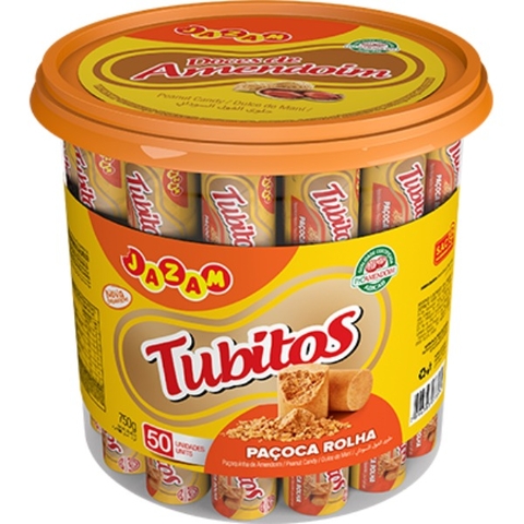 DOCE PAÇOCA TUBITOS POTE 50UN*750GR