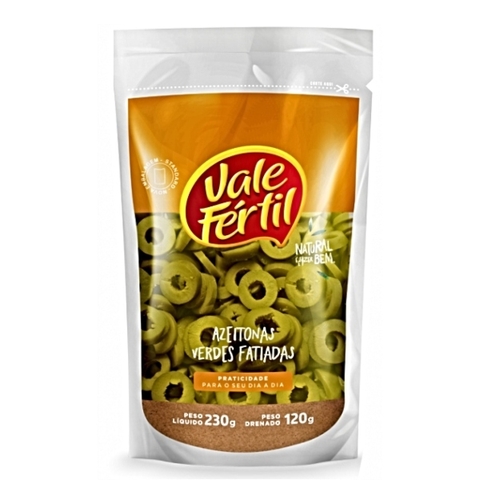 AZEITONA FATIADA 120G DOY PACK VALE FERTIL