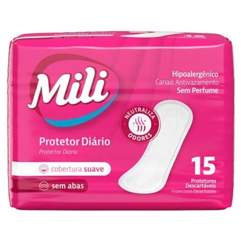 ABSORV PROTETOR DIARIO MILI 15 UNID S/ABAS