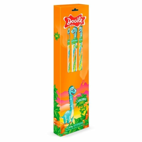 BALA REGALIZ BIG CANUD TWIST MORANGO CIT DINO COLORIDO 24UNX26GR