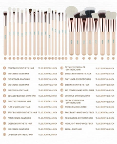 Set 25 Brochas Para Ojos Y Rostro Pelo Mixto Beili en internet