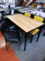 Combo 4 sillas Amelia + mesa Zambia 1.20x0.70 DAKOT *