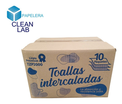 Toallas Papel Blancas Intercaladas Liviana Dorada 20x24 1.9k - CLEAN LAB SRL