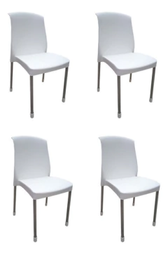 Sillas Plasticas Malba Galana Ticiana Reforzadas Pack X 4 - CLEAN LAB SRL