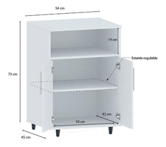 Rack Organizador Microondas 2 Estantes Y 2 Puertas Premium - CLEAN LAB SRL