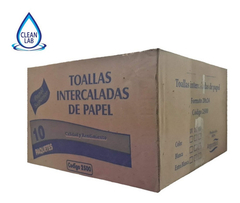 10 Cajas Toallas Papel Beige Intercaladas Liviana Lv 20x24 - CLEAN LAB SRL