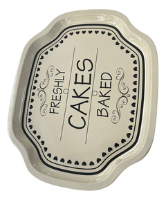 Bandeja Metal Diseño Desayuno 41x33x1.5 Cm - comprar online
