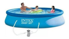 Pileta Inflable Redonda Intex Easy Set 28142 Liso De 3.96m X 84cm 7290l Azul Caja - comprar online