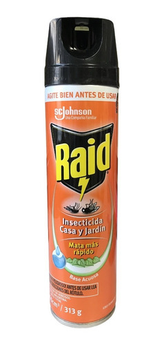 Insecticida Raid Casa Y Jardin Aerosol 390 Cm3 Naranja 12 U