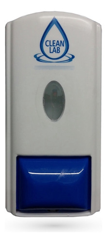 Dispenser De Jabón Liquido Tapa Blanca Tecla Azul