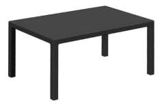 6 Sillon Melodi Plastico + Mesa Rectangular S/ratan 150x90cm