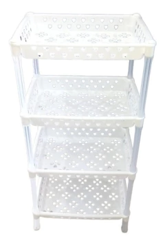 Canasto Multiuso Rectangular 4 Niveles 30x23x64 Cm - CLEAN LAB SRL