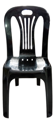 Silla Plastica Reina Super Reforzada Apilable Negro ! Color Negro P/f