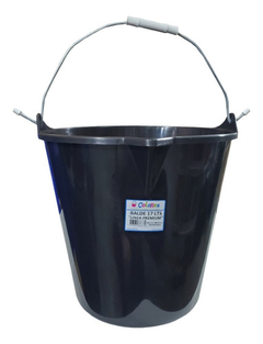 Balde Negro Manija Metalica Inoxi Premium 17 Lts Colores