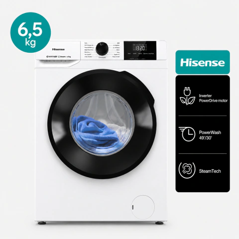 LAVARROPA HISENSE WFG16541BW 6.5KG 1200RPM INVERTER