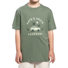 Camiseta Freesurf Bate e Volta Infantil (Verde)