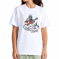 Camiseta Volcom Juvenil Spikesnight (Branca)