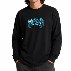 Camiseta Stranger Manga Longa Metallic Letters