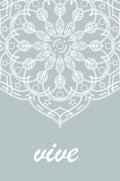 MANDALA RE // AMA // VIVE GRIS - tienda online