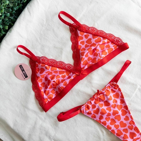 CONJUNTO CORAZON ROSA - comprar online