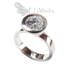 1030. Anillo de compromiso en Oro Blanco 18k.