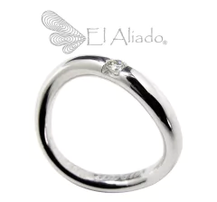 1049. Anillo compromiso Infinito en Oro Blanco 18k. - comprar online