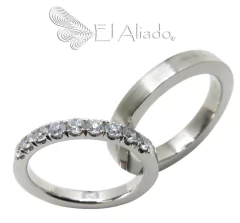 1176. Argollas de matrimonio en Titanio.