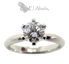 1195. Anillo de compromiso en oro blanco 18k