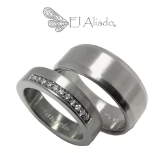 1201. Argollas de matrimonio en titanio. - comprar online