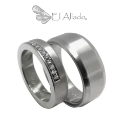 1201. Argollas de matrimonio en titanio.