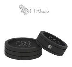 1225. Argollas negras en titanio.