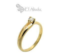 1229. Anillo de compromiso en oro amarillo 18k. - comprar online