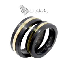 1344. Argollas de matrimonio en Titanio.