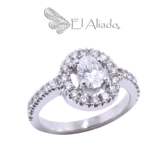 1367. Anillo de compromiso en oro blanco 18k - comprar online