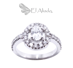 1367. Anillo de compromiso en oro blanco 18k