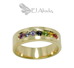 1370. Argolla de matrimonio en oro amarillo 18k.