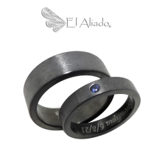 1392. Argollas negras en titanio. - comprar online