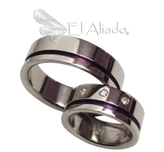 664. Argollas de matrimonio en Titanio.