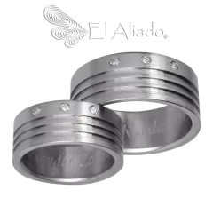710. Argollas de matrimonio en Acero.