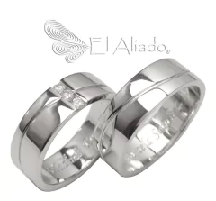 787. Argollas de matrimonio en Plata 925.