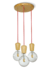 Colgante Vintage circular de 3 luces Apto LED en internet