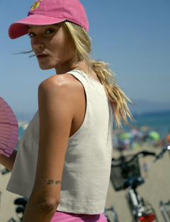 TOP ROBERTA OFF WHITE lino - comprar online