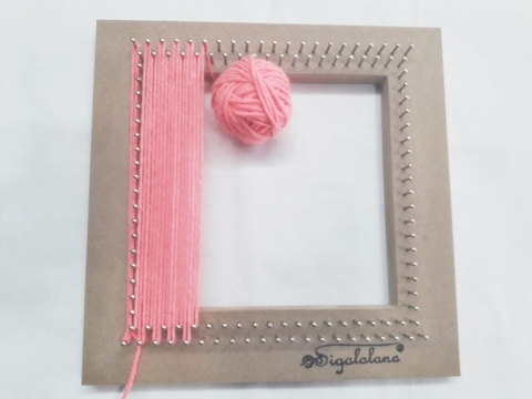 Telar Bastidor Cuadrado20X20 ,clavos C/ 0,5 Cm En Dos Lados - comprar online