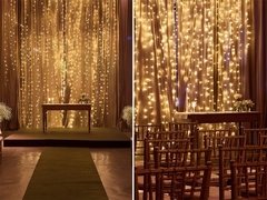 Cortina 300leds Branco Quente Pisca 3m X2,5m Decoração - comprar online