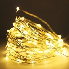 Fio Fada Prata Cobre Cordão Luz Cores Natal 5 m 50 Leds Pilha usb - loja online