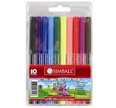 Marcador / Fibra Escolar Simball Largo Al Algua X 10