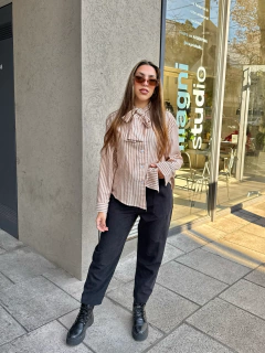 Camisa SAGITARIO beige - Fernanda Espoille 