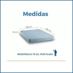 Colchón Aguamarina BM 140x190x18 ESPUMA Dens. 21kg/m³ - EL APOLIYO