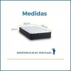 Colchón Axis 100x190x26 RESORTES - EL APOLIYO