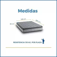 Colchón Marfil c/P 160x200x26 ESPUMA Dens. 32kg/m³ - EL APOLIYO